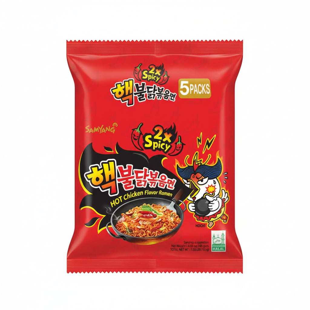 Samyang 2xSpicy Buldak 5x140g - produktbilde