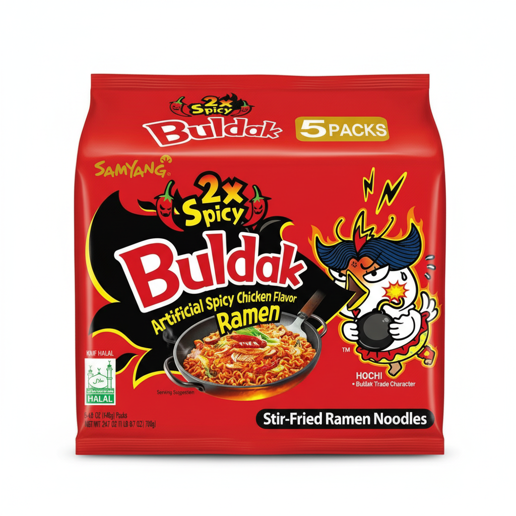 Samyang Buldak Extreme Hot Chicken Ramen 5x140g