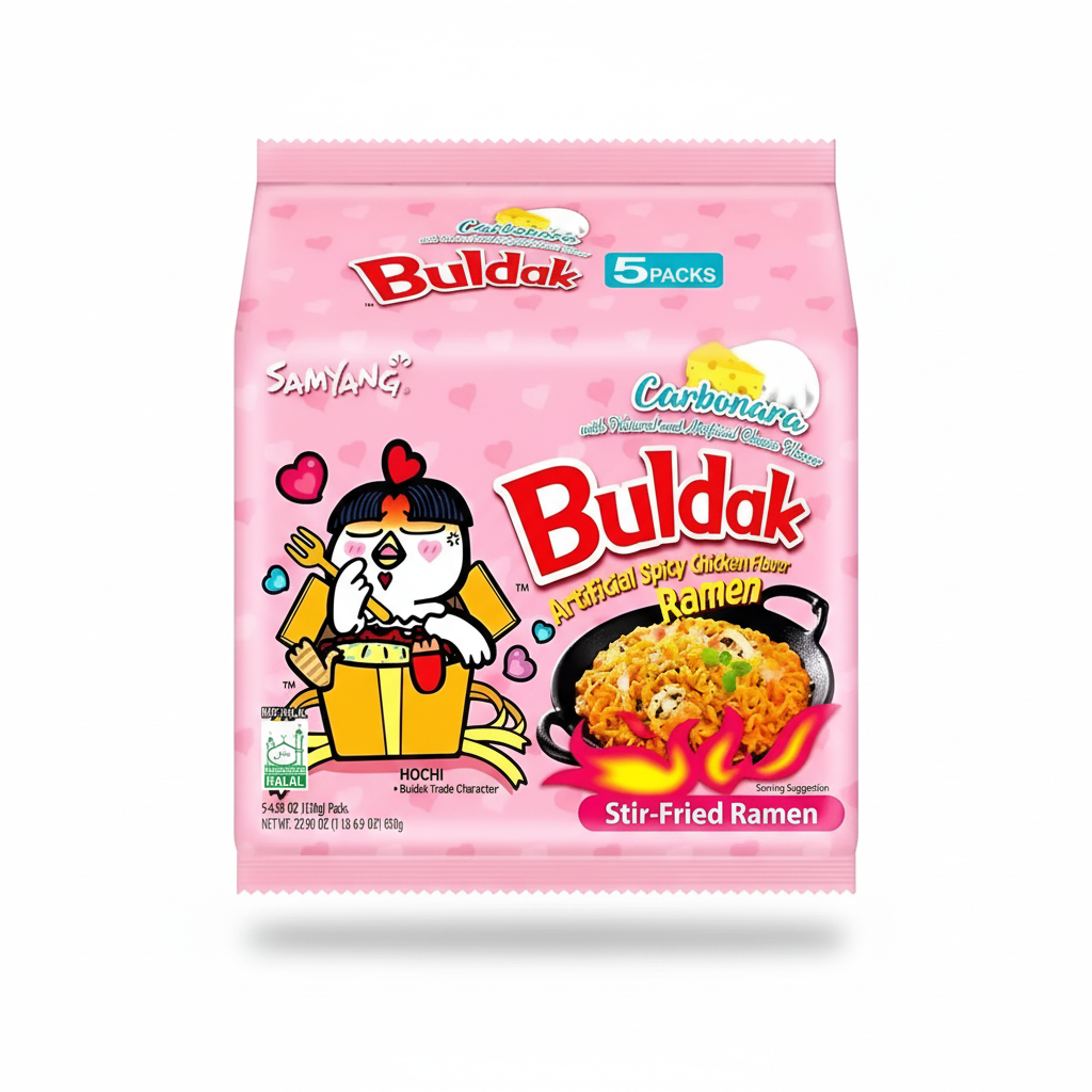 Samyang Buldak Hot Chicken Ramen Carbonara 5x130g