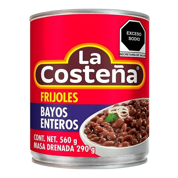 La costeña Frijoles Bayos Enteros/Hele Pinto-bønner  560g