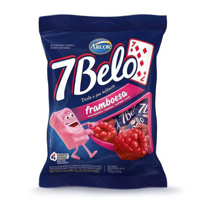 Arcor 7Belo Bringebær 90g - produktbilde